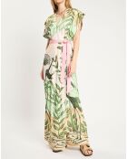 Robe longue imprimée multicolore
