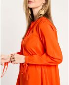 Robe courte à volants rouge