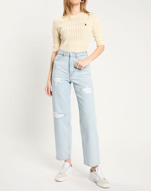 Jean Regular Fit Abrasion bleu clair