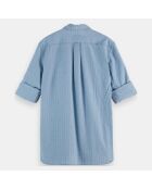 Chemise Regular Fit à pois bleu clair