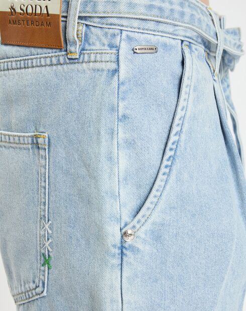 Short Chino en Jean Regular Fit Spin bleu clair