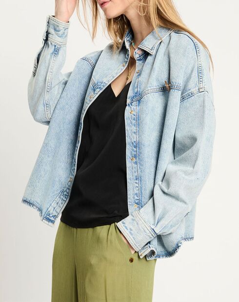 Veste en Jean Oversize bleu clair