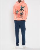 Sweat à capuche Palmier orange clair