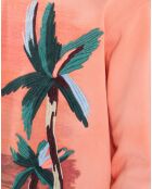 Sweat à capuche Palmier orange clair