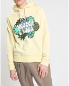 Sweat en Coton Bio mélangé Logo Fleur jaune clair