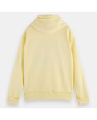 Sweat en Coton Bio mélangé Logo Fleur jaune clair