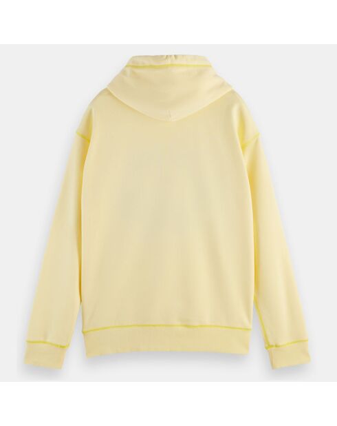 Sweat en Coton Bio mélangé Logo Fleur jaune clair
