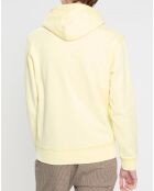 Sweat en Coton Bio mélangé Logo Fleur jaune clair