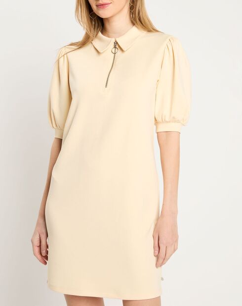 Ecru Polo Blend Kleid