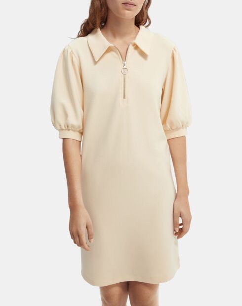 Ecru Polo Blend Kleid