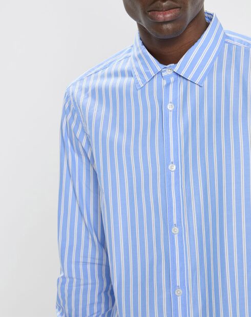 Chemise Regular Fit à rayures bleu ciel