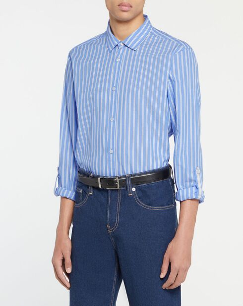 Chemise Regular Fit à rayures bleu ciel