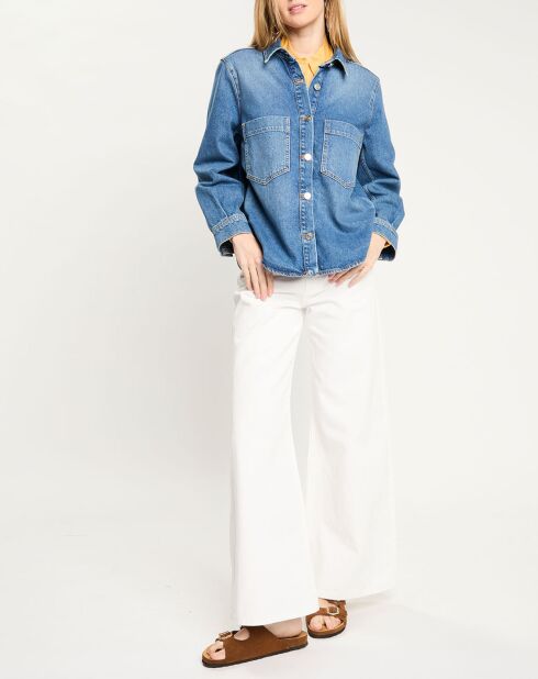 Veste en Jean à franges bleue