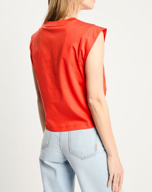 Top noué rouge