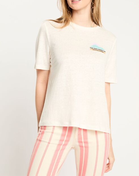 T-Shirt 100% Lin blanc