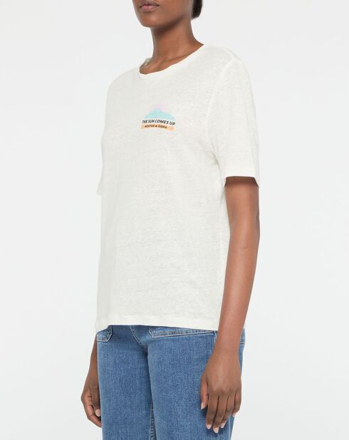 T-Shirt 100% Lin blanc