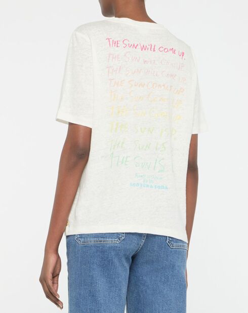 T-Shirt 100% Lin blanc