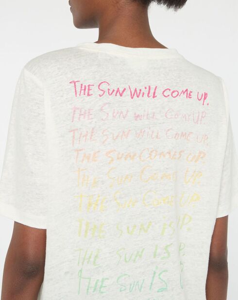 T-Shirt 100% Lin blanc