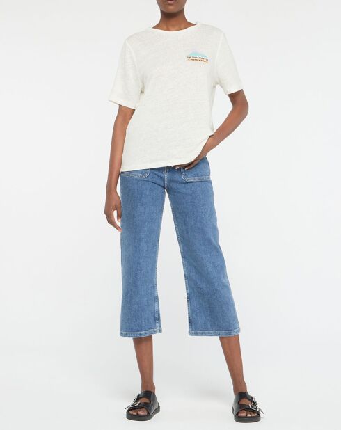 T-Shirt 100% Lin blanc