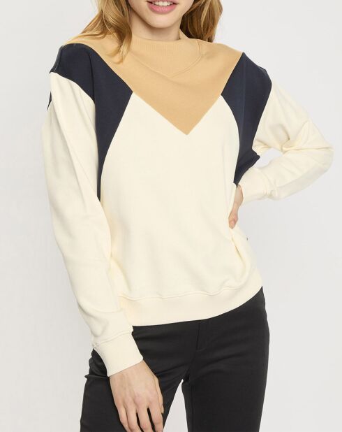 Sweat 100% Coton Bio Color block multicolore