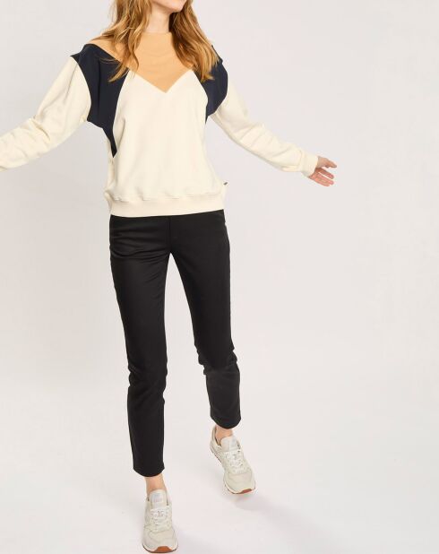 Sweat 100% Coton Bio Color block multicolore