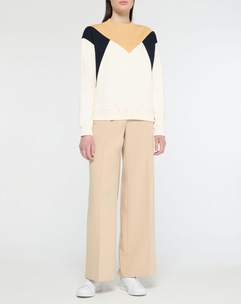 Sweat 100% Coton Bio Color block multicolore