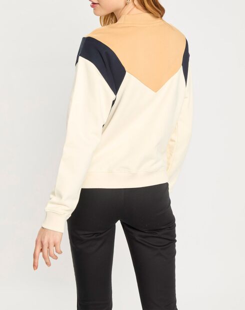 Sweat 100% Coton Bio Color block multicolore