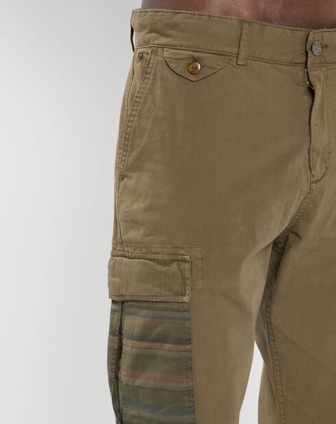 Pantalon Cargo Loose Tapered kaki foncé
