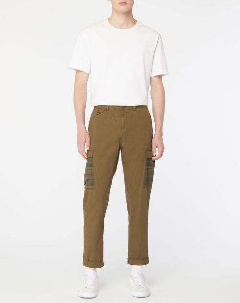 Pantalon Cargo Loose Tapered kaki foncé