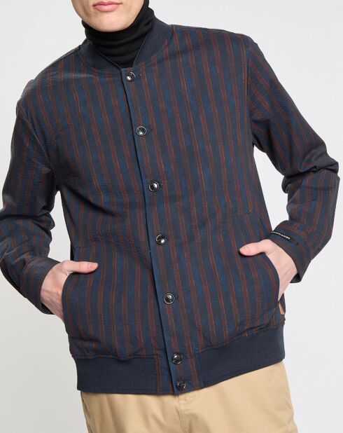 Blouson Sursucker à rayures bleu marine