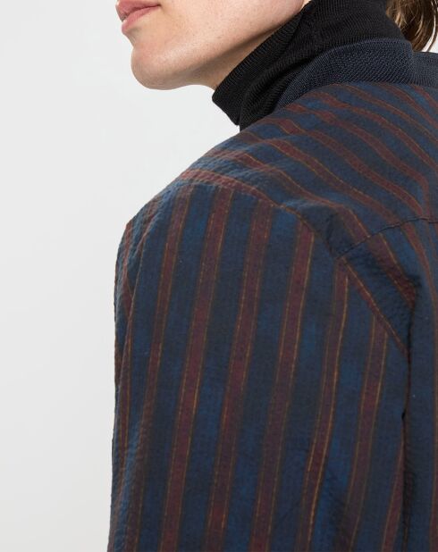 Blouson Sursucker à rayures bleu marine