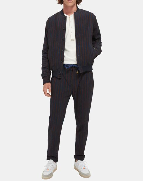 Blouson Sursucker à rayures bleu marine