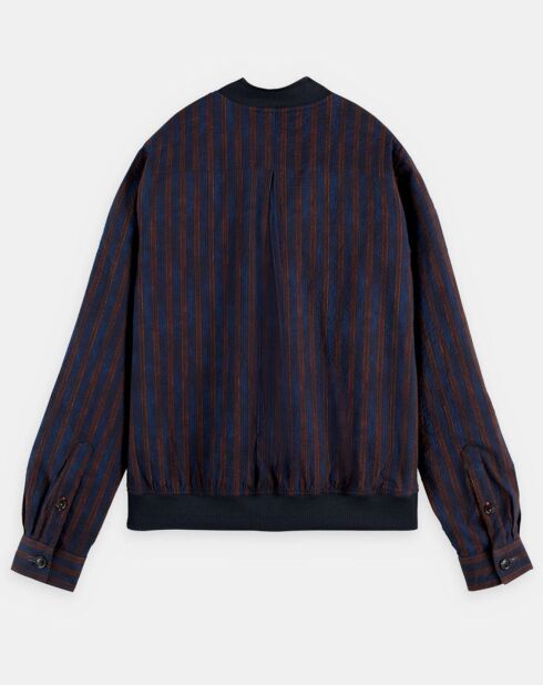 Blouson Sursucker à rayures bleu marine