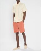 Short en Coton Bio mélangé Velours Milleraies orange