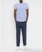 Pantalon Chino Regular Fit à Pinces Blake bleu marine