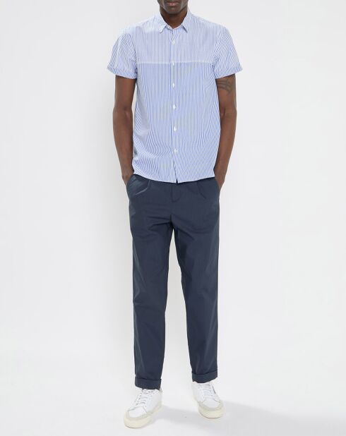 Pantalon Chino Regular Fit à Pinces Blake bleu marine