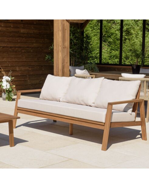 VICTOIRE - BONIFACIO Gartenmöbel aus geölter Akazie 5 Sitze