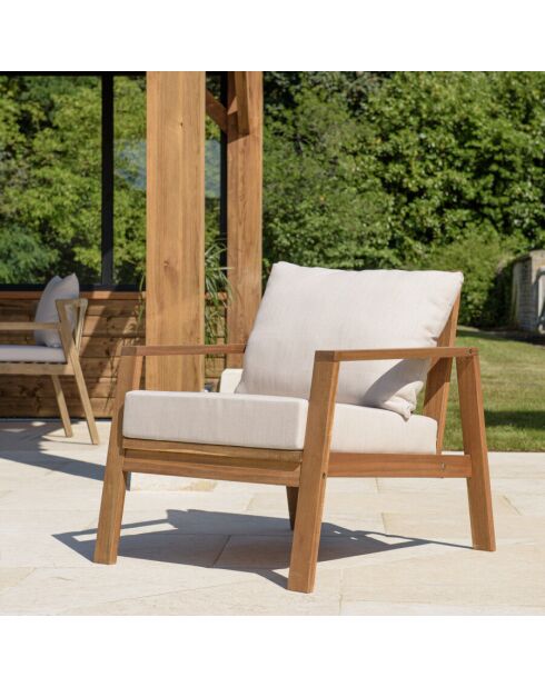 VICTOIRE - BONIFACIO Gartenmöbel aus geölter Akazie 5 Sitze