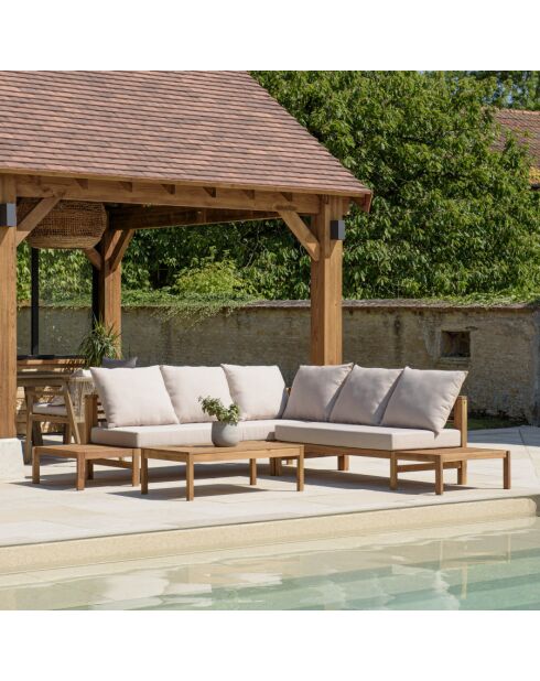 VICTOIRE - 5-Sitzer-Gartenmöbel aus geölter Akazie