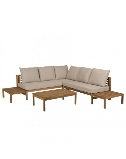 VICTOIRE - 5-Sitzer-Gartenmöbel aus geölter Akazie