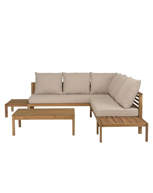 VICTOIRE - 5-Sitzer-Gartenmöbel aus geölter Akazie