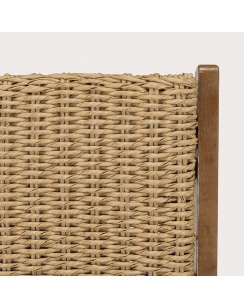 VICTOIRE - Lot de 2 fauteuils pliants acacia huilé et rotin synthétique