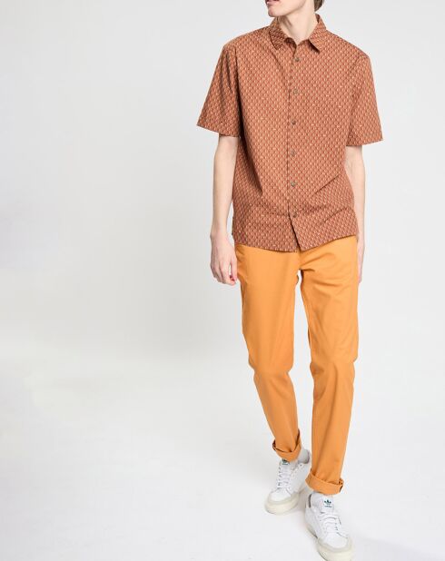 Pantalon chino Regular Fit Stuart orange clair