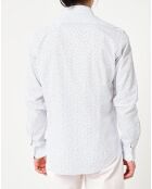 Chemise Regular Fit Pixel blanc/bleu