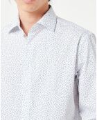 Chemise Regular Fit Pixel blanc/bleu