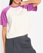 Damelia ecru/lila T-Shirt