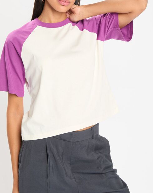 Damelia ecru/lila T-Shirt