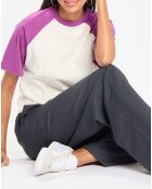 Damelia ecru/lila T-Shirt