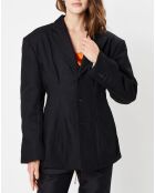 Veste Blazer striée noire