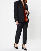 Veste Blazer striée noire
